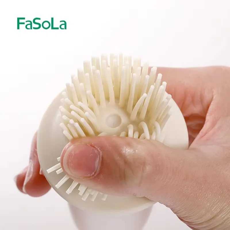 FaSoLa Silicone Oil Bottle Brush with Lid BBQ Oil Cruet Spice Organizer Ketchup Sauce Jars Kitchen Drip Oil Dispenser Supplies