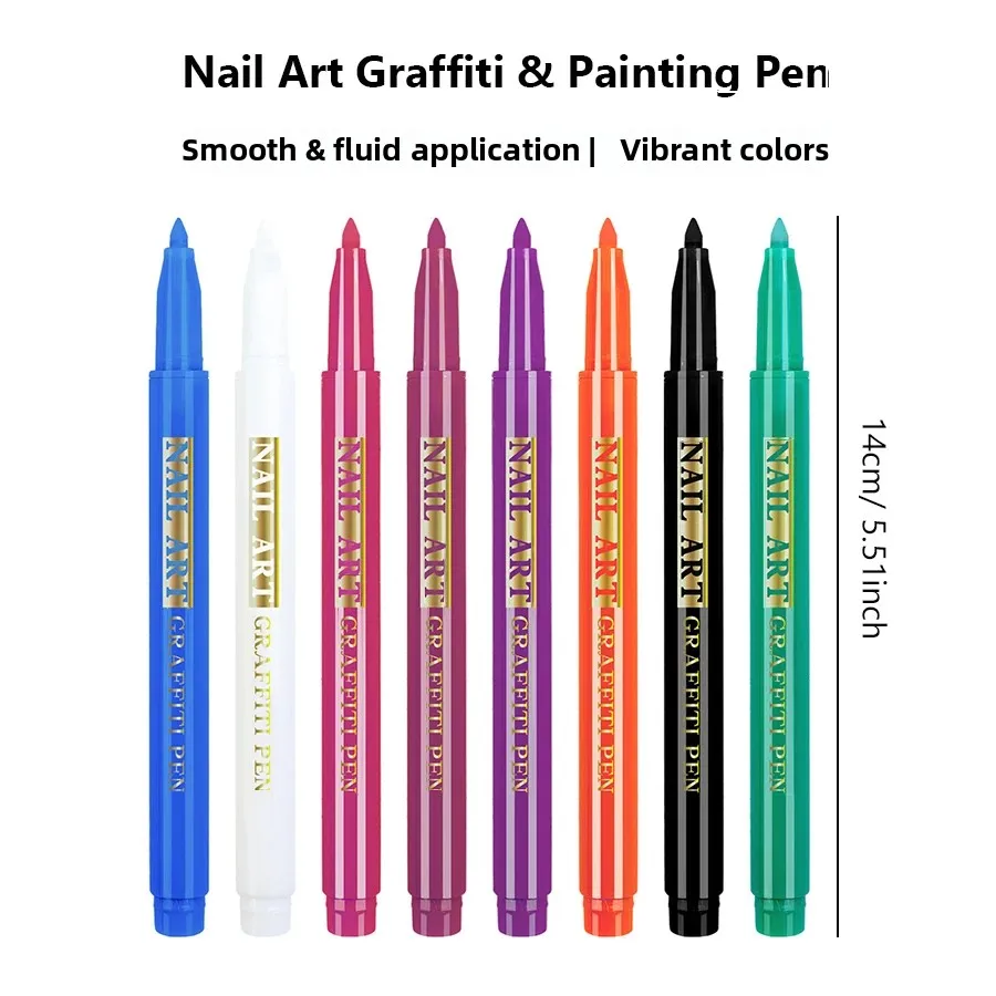 Nail Art Drawing Graffiti Pen, Liner Brush, 3D Abstract, DIY Flower Pattern, Beauty Manicure Tools
