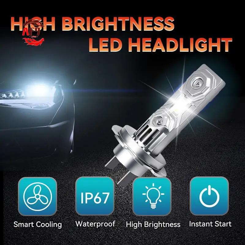 

AF90-2PCS 30000LM H7 LED Headlight Bulbs High Power Auto Headlamp Bulbs 6000K 12V Car Fog Lamps