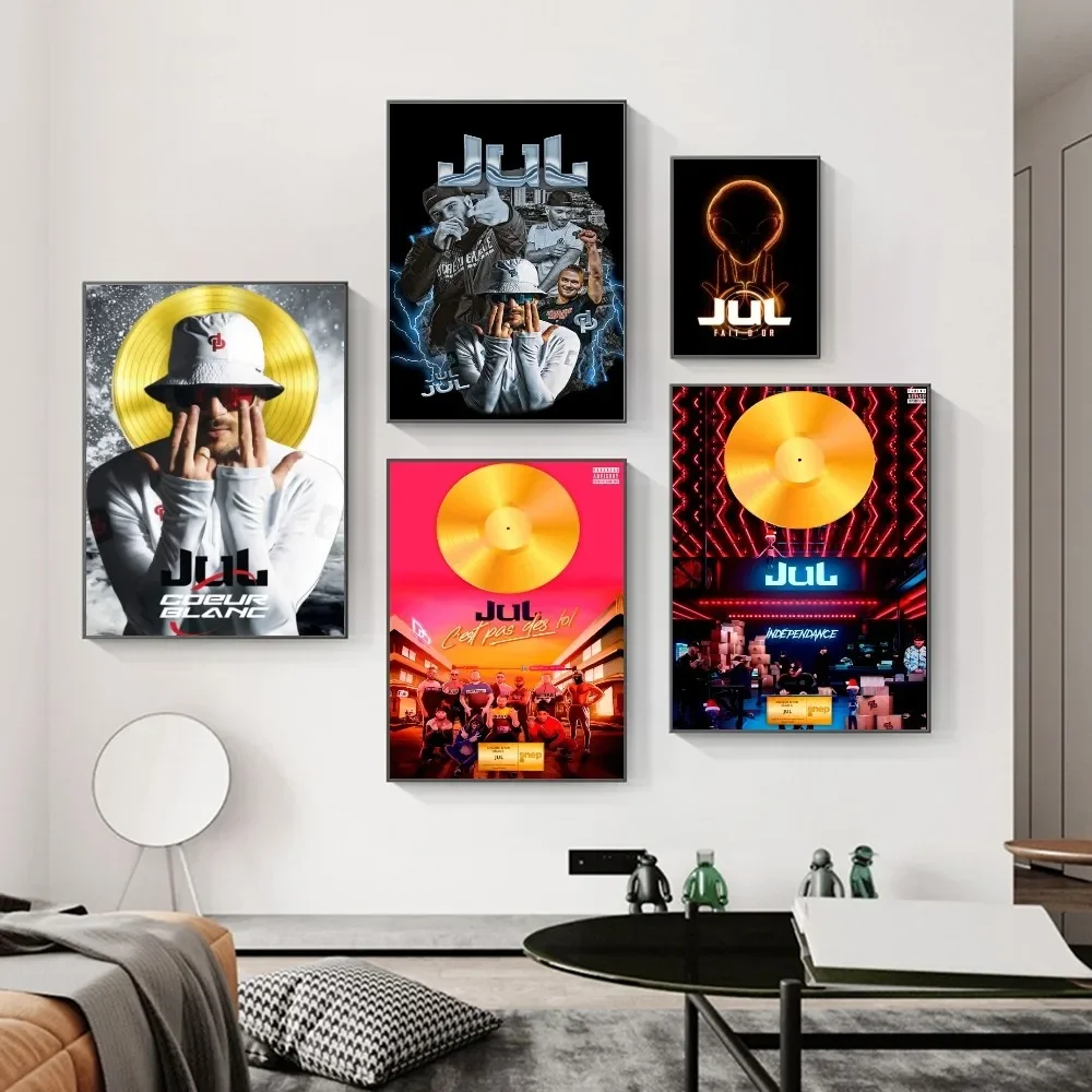 1PC Print Poster Paper Waterproof HD Sticker Rapper JuL Music Album Cover L-LOL Bedroom Entrance Home Living Room Bar Wall Decor