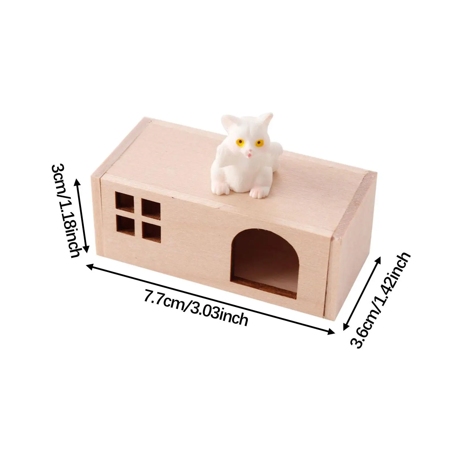 1/12 casa de bonecas em miniatura para casa de animais de estimação decoração cena de vida modelo de coleção de brinquedos