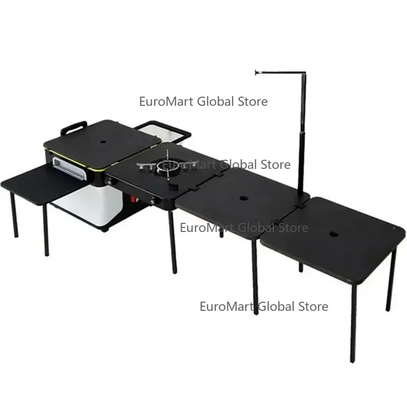 

JWQ-007 High Quality Outdoor Portable Camping Kitchen Box Foldable Mobile Picnic Table Box Multifunctional Set