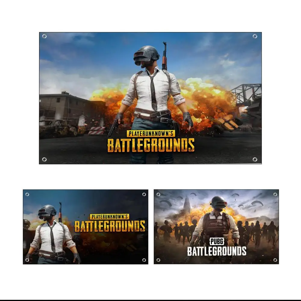 P-PUBG B-BATTLEGROUNDS Flags Custom Wall Hanging Background Art Banner For Bedroom Home Living Room Outdoor Decor
