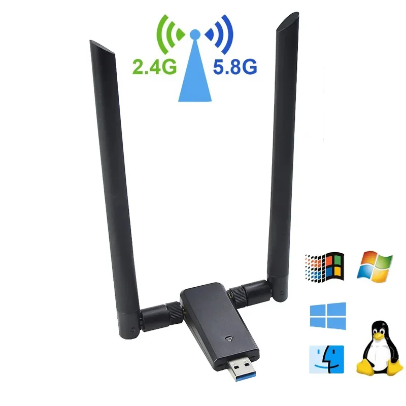 OEM new product wifi direct nano usb adapter 2.4GGhz/5Ghz ac 1200mbps usb 3.0 interface wifi dongle