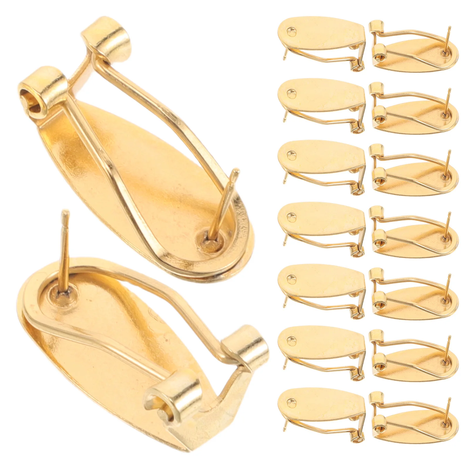 50Pcs Copper Earring Blanks Oval Clip on Findings Flat Backs DIY Earring Making Accessories Earrings Clip on Earrings Part