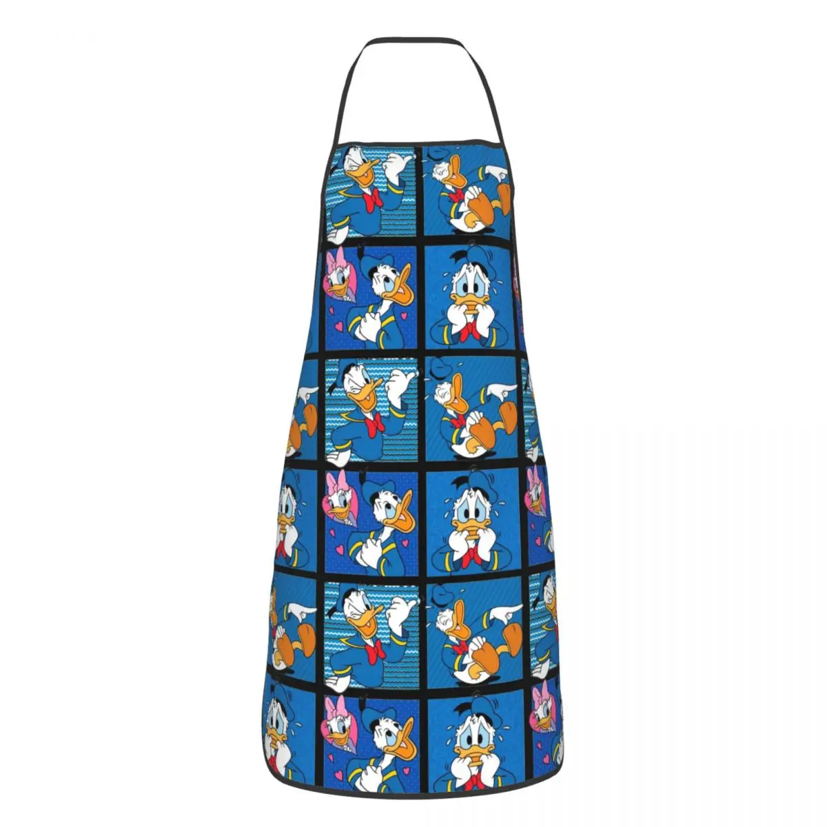 Custom Donald Duck Happy Faces Apron Women Men Unisex Bib Cartoon Kitchen Cooking Tablier Cuisine Chef Gardening