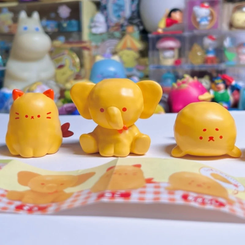 Qualia Originele Ebi Fry Animal Mascot Dolls Leuke Olifant Kat Konijn Zegel Pinguïn Action Figure Set Collectie Decoraties Cadeau
