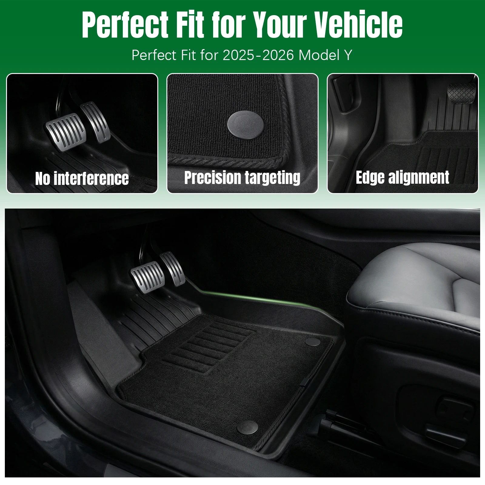 

Floor Liners and Cargo Liners TPE Full Set for Tesla Model Y Juniper 2025 2026 5-Seat Car Floor Mats for Tesla Accseeories