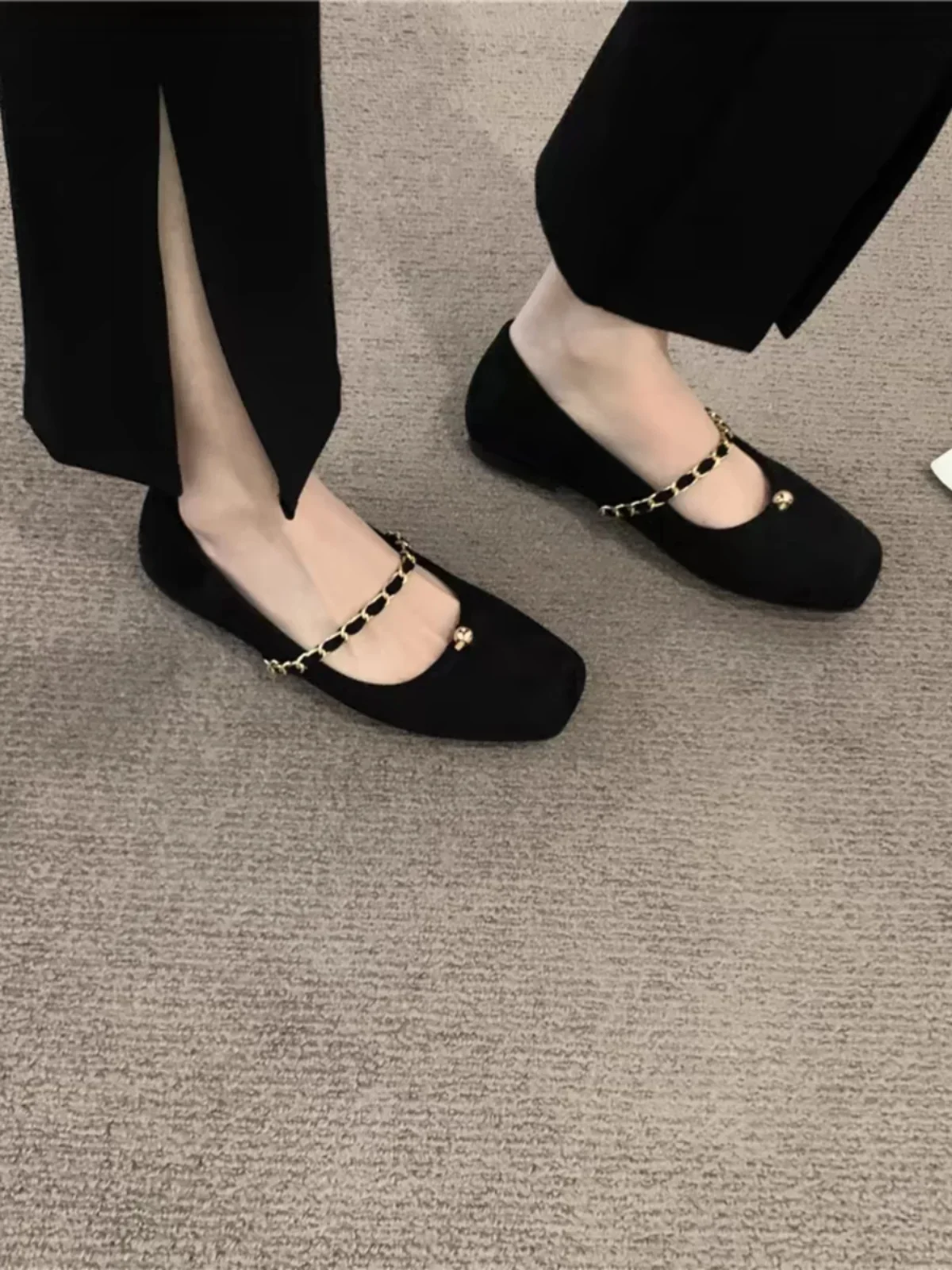 

Мягкие женские туфли Мэри Джейн на плоской подошве, нежная женская обувь с открытым носком, женская обувь на плоской подошве Sweet Sle Bule Ba на каблуке