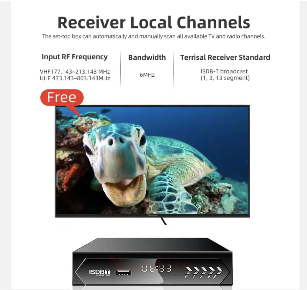 1080P ISDB-T ISDBT فك TDT استقبال التلفزيون بث الفيديو الرقمي h.264 للبرازيل/بيرو/الأرجنتين/شيلي/الفلبين/الفنزويلا