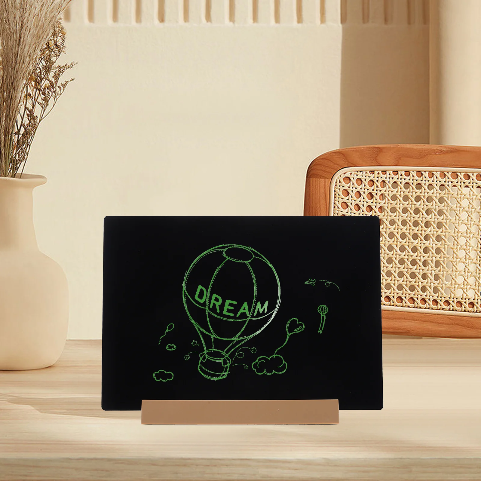 1pc Desktop Chalkboard Simple Memo Board For Writing Small Blackboard Sign Tabletop Chalkboard Decor For Office Home Wedding