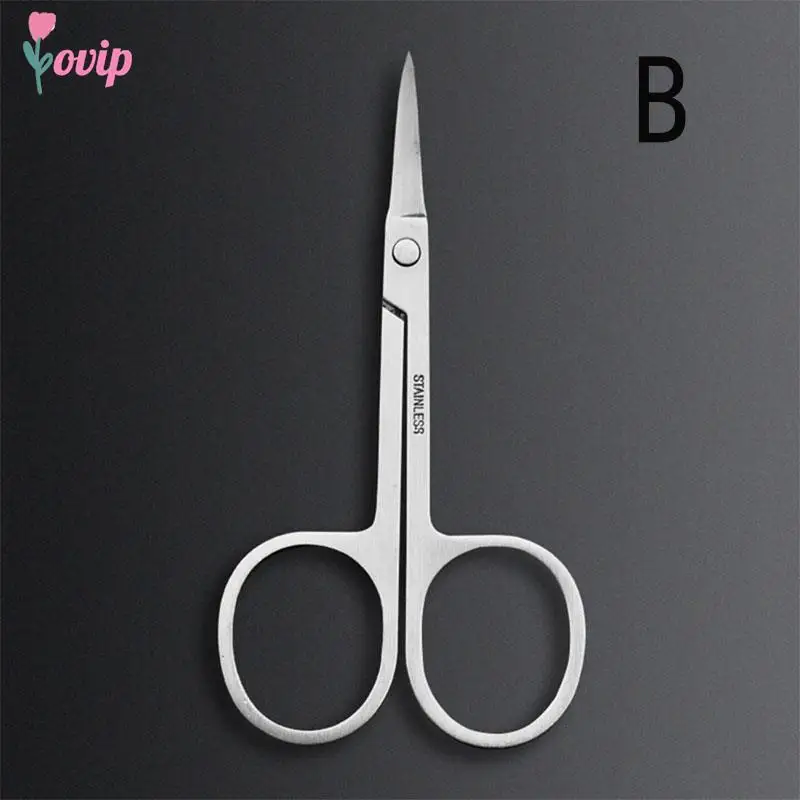 Cabeça redonda curvada bigode nariz orelha removedor de pêlos scissor trimmer segurança scissor