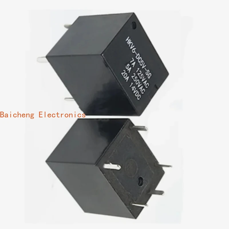 5 قطعة HKV6-DC5V-SG HKV6-DC12V-SG HKV6-DC24V-SG 5PIN 20A 5V 12V 24V مرحل الطاقة