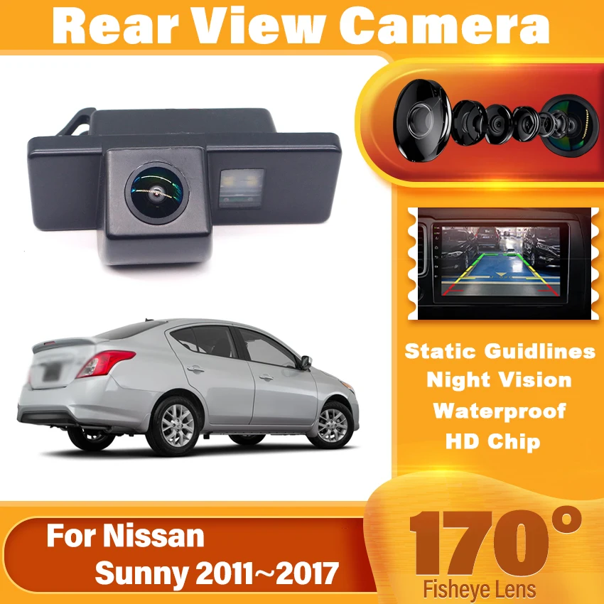

170 ° HD 1080x720P HD Rear View Camera For Nissan X-Trail T31 Juke QashqaI J10 J11 Pathfinder Citroen C4 C5 For Peugeot 307CC