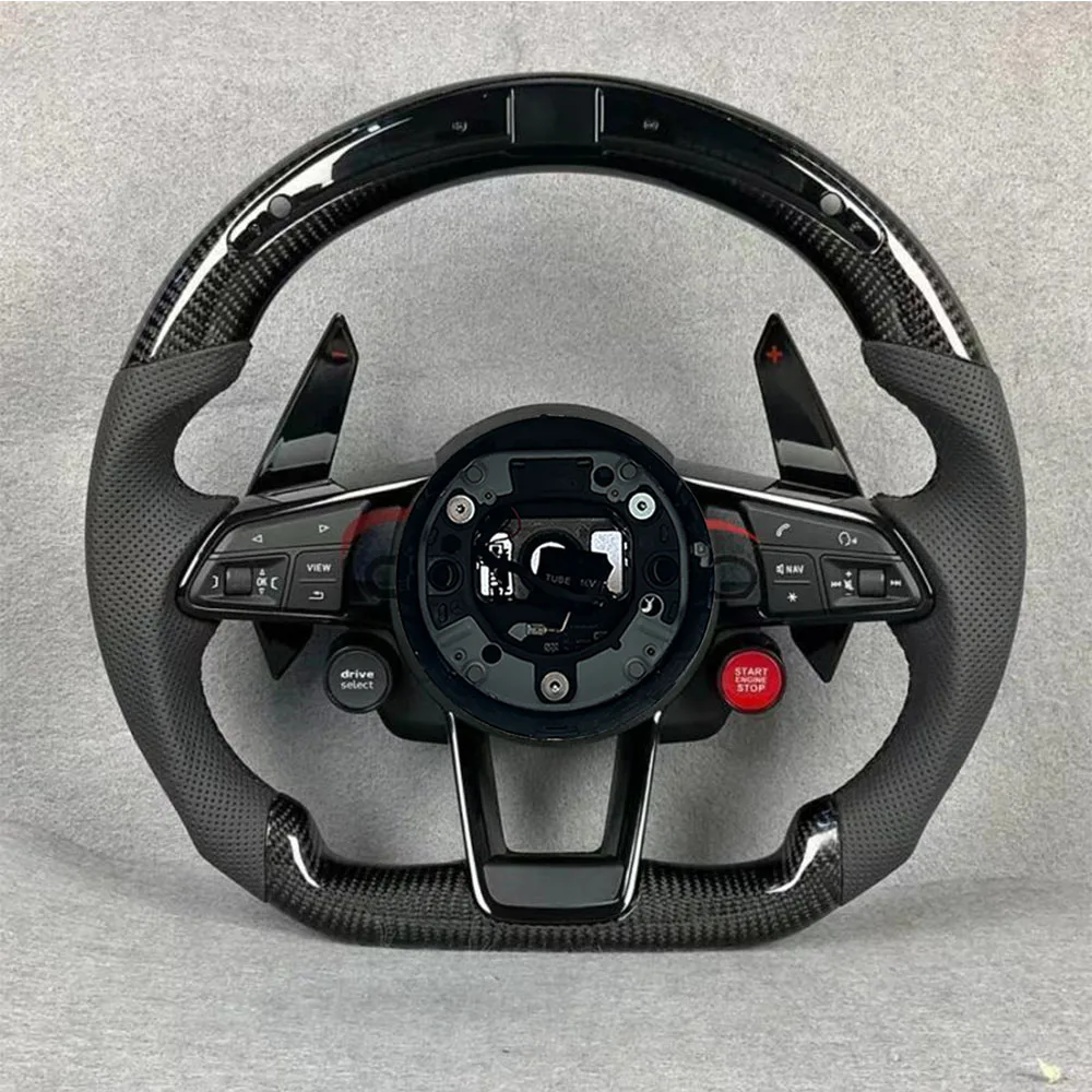 

For audi R8 A3 A4 A5 A6 A7 A8 S3 S4 S5 S6 S7 S8 Q3 Q5 Q7 Q8 Multifunctional Carbon Fiber LED Steering Wheel Without airbags