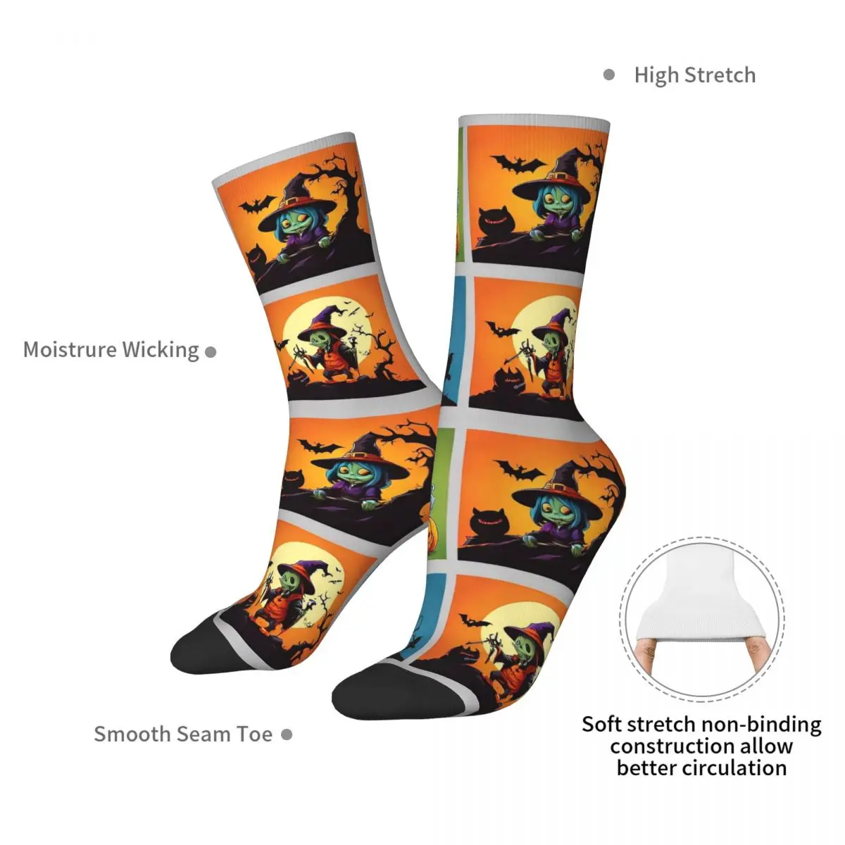 Witchy Wonders Socks Harajuku High Quality Stockings All Season Long Socks Accessories for Unisex Birthday Present