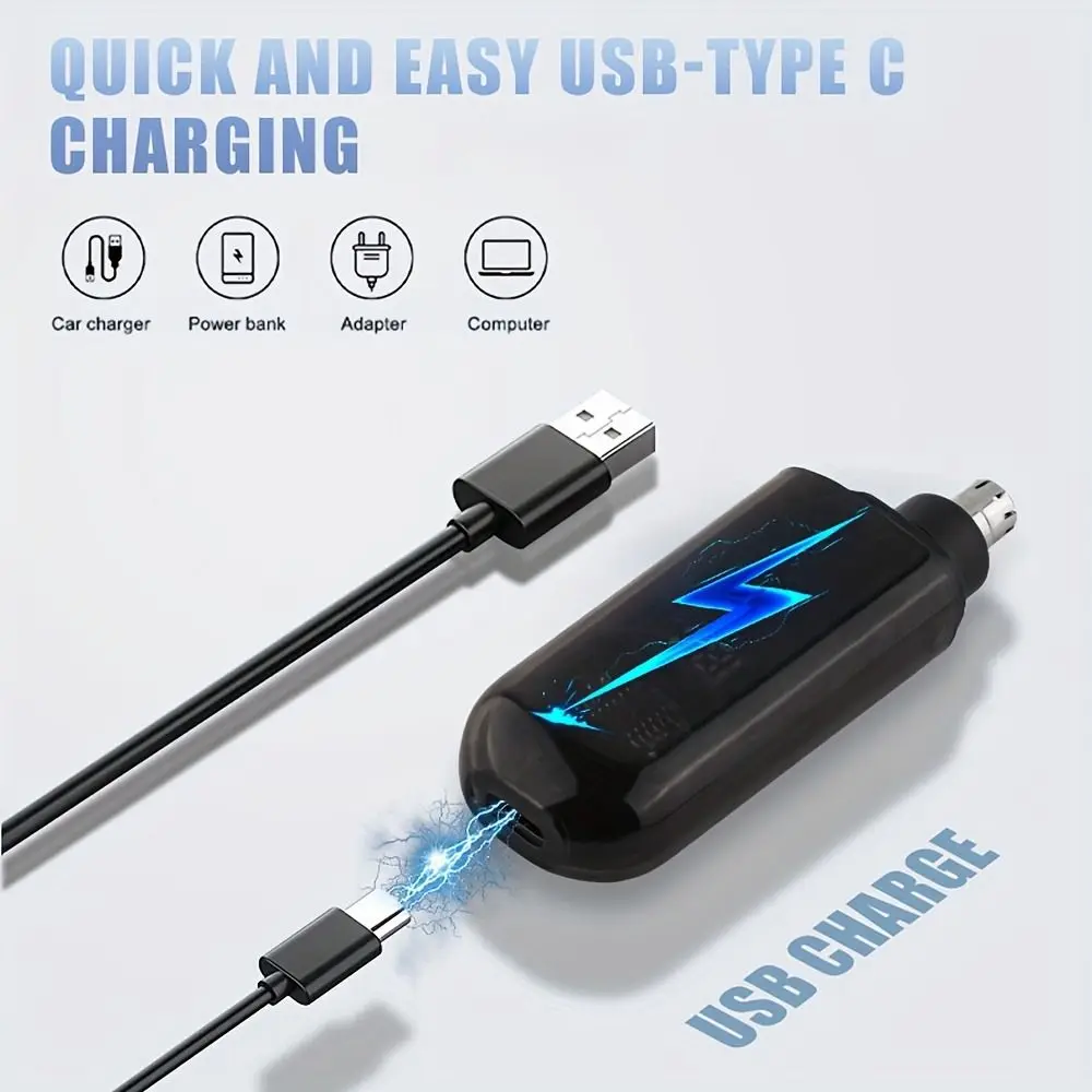 

Mini Electric Nose Hair Trimmer Painless Portable Ear Face Clean Trimmer Rechargeable Safety Pruning Nose Hair Remover Unisex