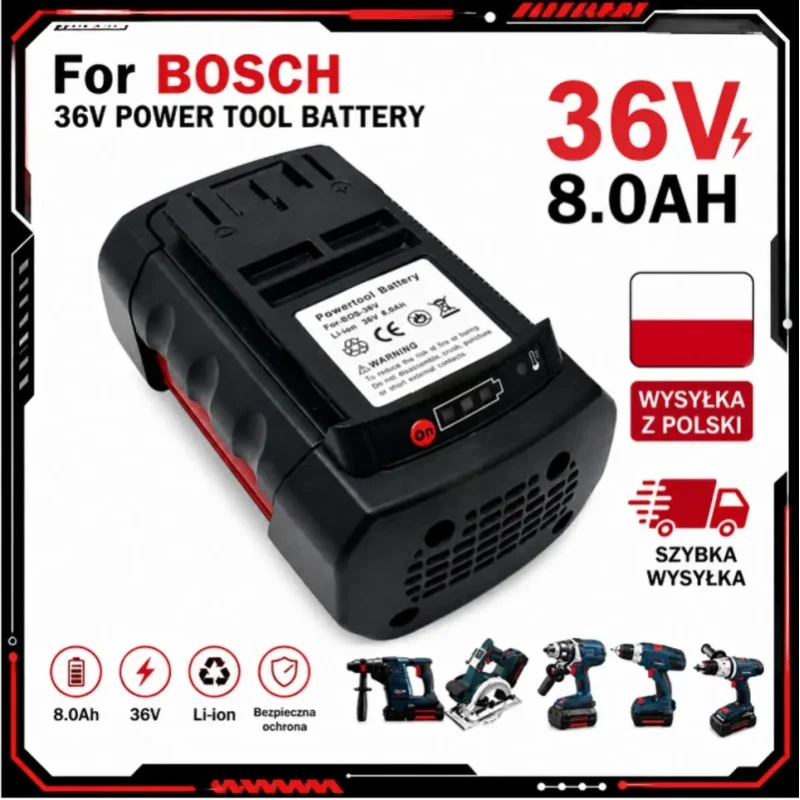 Verbesserte Version für Bosch 36V Akku 8000mAh BAT4030 BAT4040 BAT4050 BTA4060 Li-Ion Akku