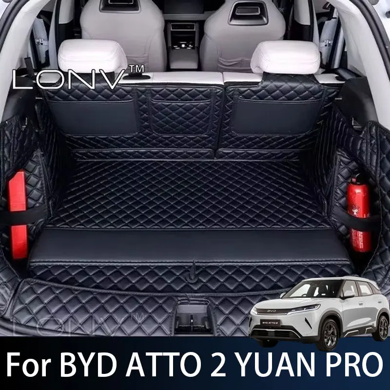 Cargo Liner For BYD ATTO 2 EV YUAN PRO 2026 2025 Car Full Cover Trunk Mat Trunk Liner Leather Tray Protector Mat Accessories