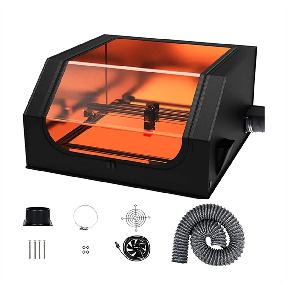 Fits for Engraver Protective Cover Fireproof Dustproof Noise-Reducing Enclosure with Ventilation for Safe Engraver Cutting