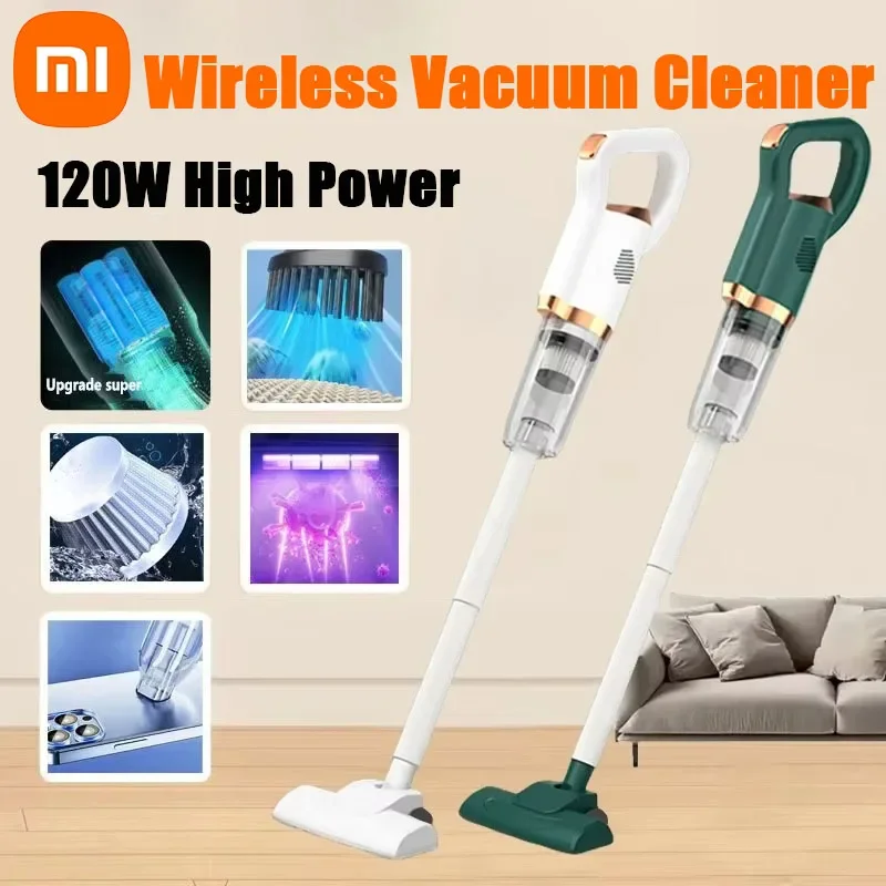 Xiaomi 120W Household Vacuum Cleaner Wireless Portable Super Power Vacuuming Dust Mite Wet And Dry Long Life Car Appliances