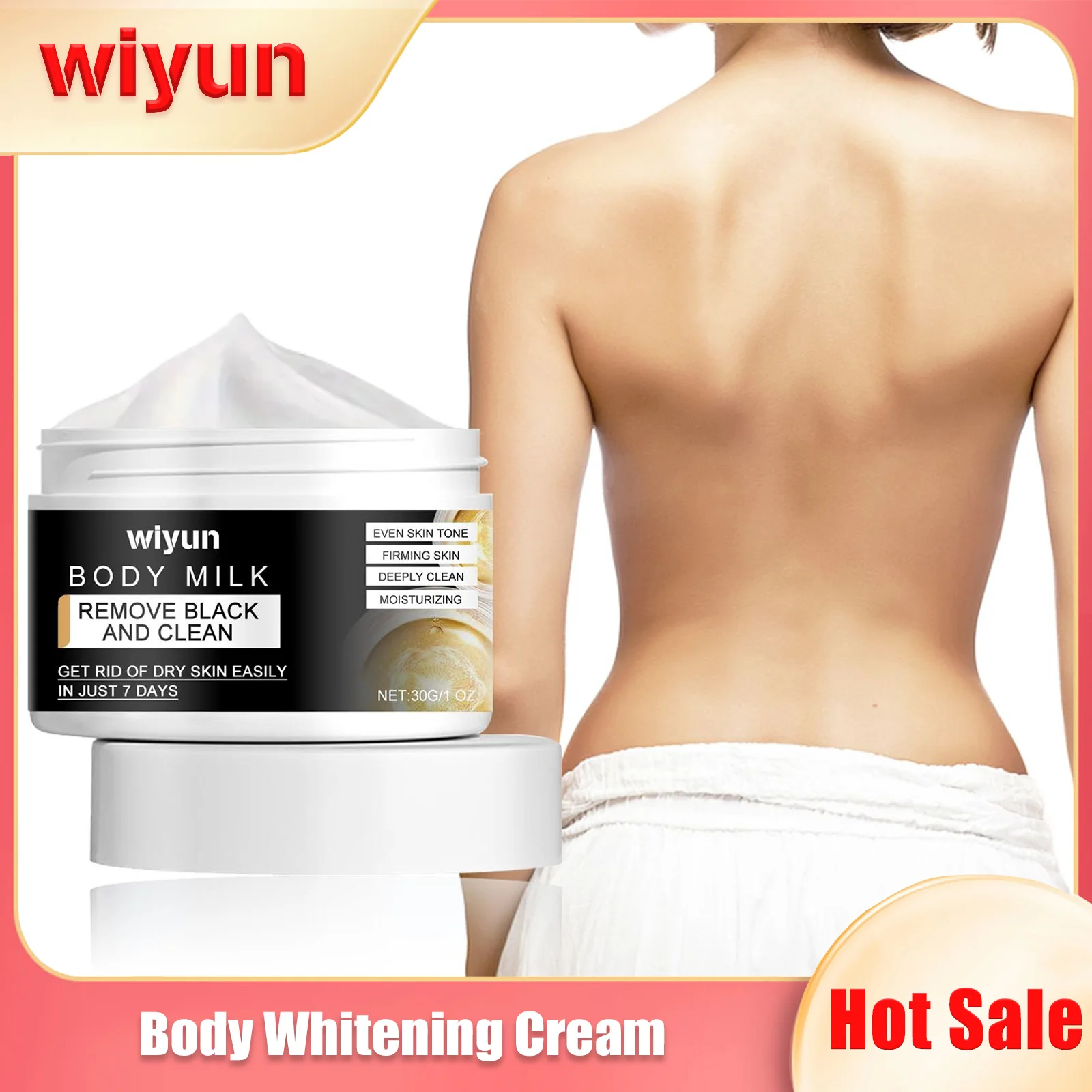 Whitening Body Cream Remove Chicken Skin Lift Firm Anti-Dryness Treat Melanin Tender Smooth Lotion Bright Moisturizer Body Milk