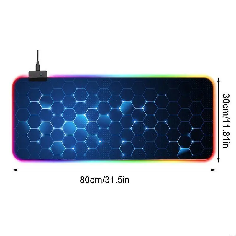 X6HA RGB Gaming Mouse Pad 14 luces LED Keyboard Pad Mat Ratón Mat mouse IMPRESION