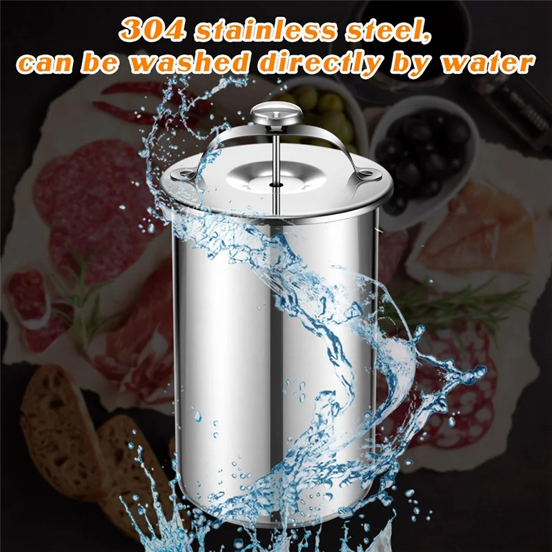 

AA14 Новый 2-х предметный пресс для мяса Пресс для ветчины из нержавеющей стали с термометром Пресс для сэндвича Пресс для мяса Бекон Устройство для ветчины Легко в использовании