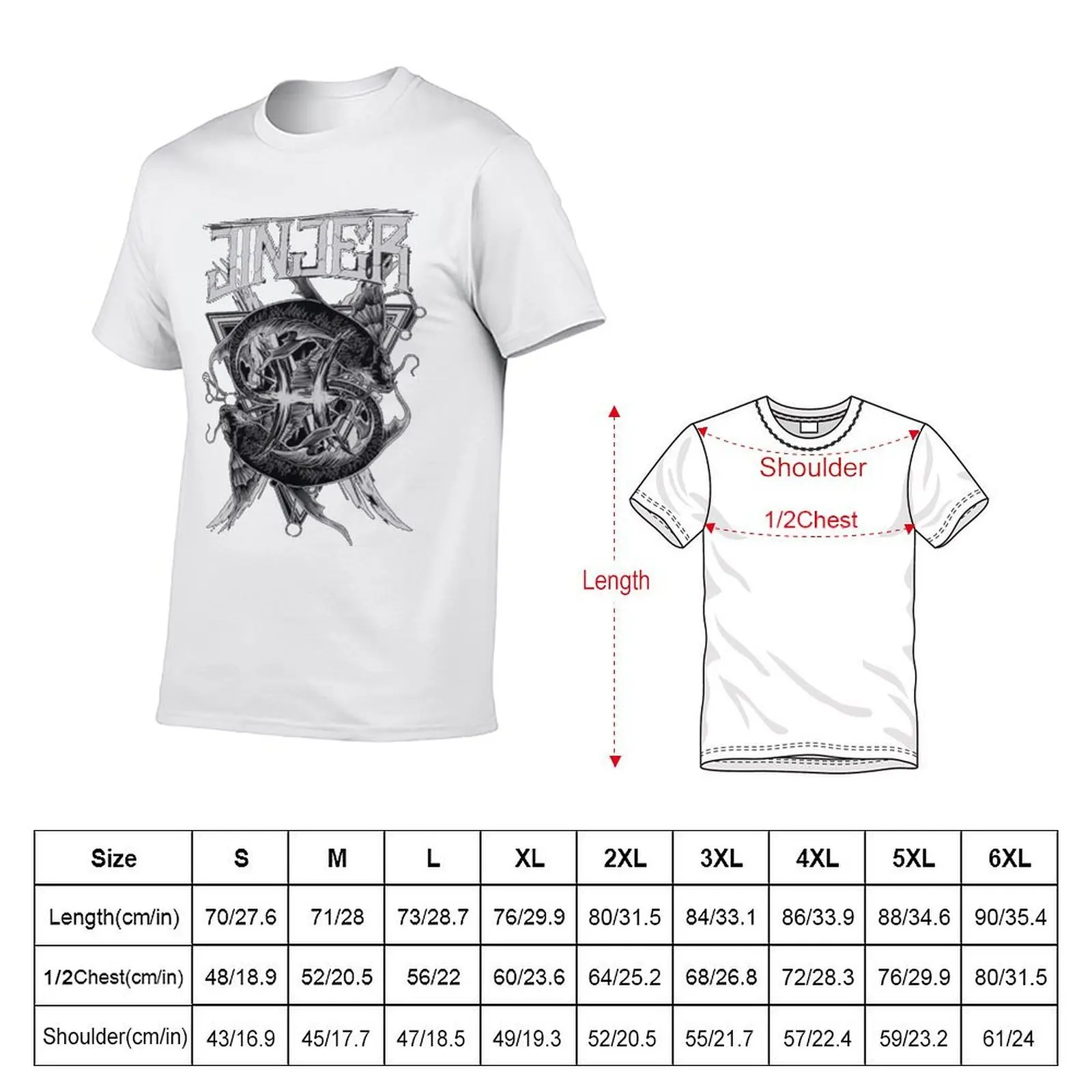 the best cool jinjer T-Shirt g man t shirts for men t shirts cotton 100% T-Shirt