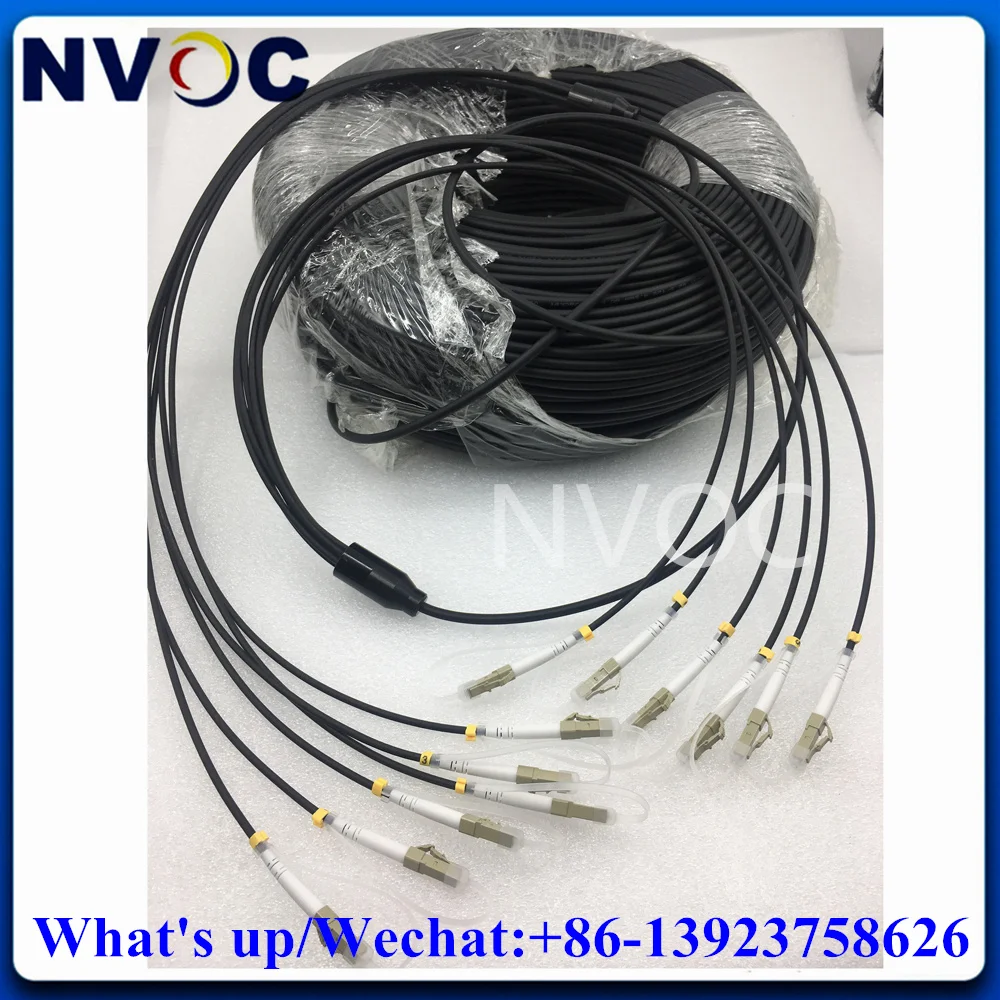 250M 6Core Armored Fiber Patchcords SC LC-LC FC STUPC Multimode 6Fibers 50/125 62.5/125 MM Optical Fibre Jumper Cable