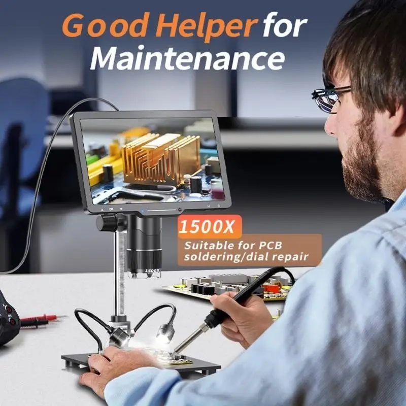 101inch Kính hiển vi kỹ thuật số 2500X ZOOM 2MP Máy ảnh kính hiển vi điện tử N2UD N2UD N2UD