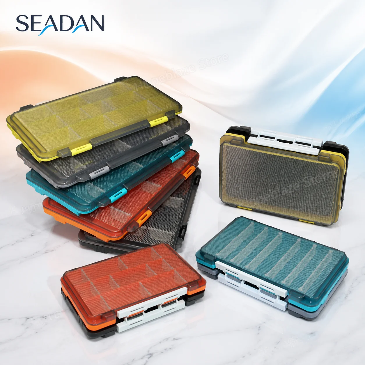 Splicable Fishing Tackle Box 3 Inner Structures EVA Foam Slot Removable Divider Waterproof Hard Lure Soft Bait Hook Storage Case