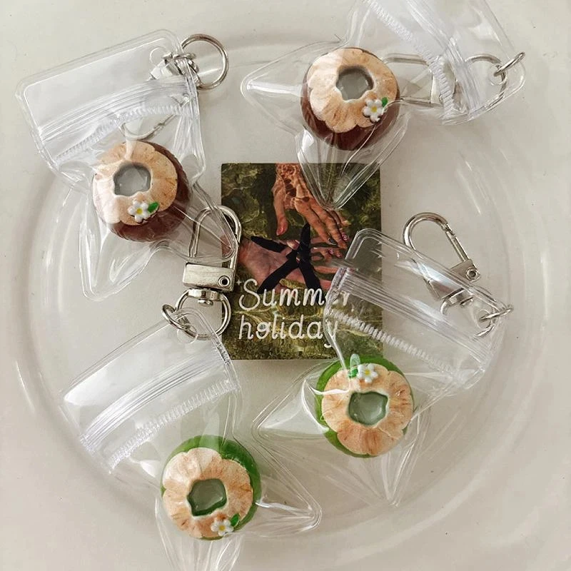 1 Stück Simulations-Schlüsselanhänger mit Guave, Banane, Papaya und Mango, Taschenanhänger, kreativer Rucksackanhänger und kleines Geschenk – Detail 9