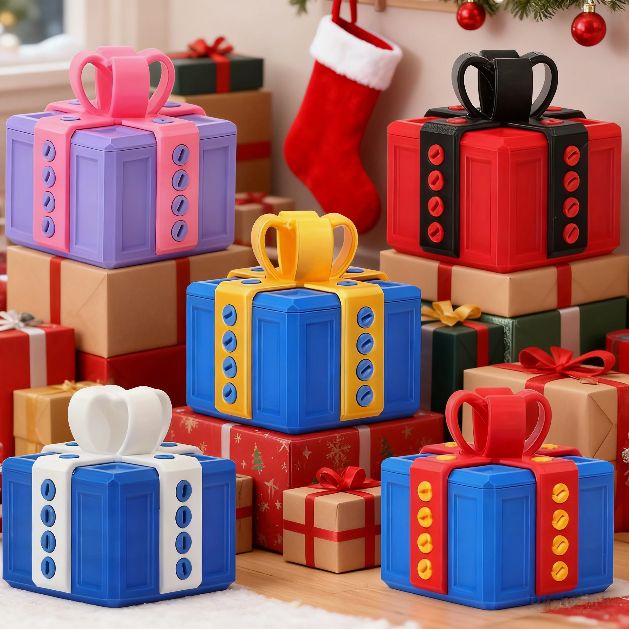 3D printed surprise gift box, suitable for birthday or prank gift surprise box, made of environmentally friendly PLA material