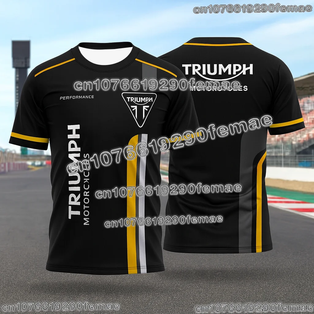 

Футболка Triumph для гонок на мотоциклах, дышащая, быстросохнущая, байкерская, с веером, повседневная, удобная, модная, уличная одежда для повседневного спорта