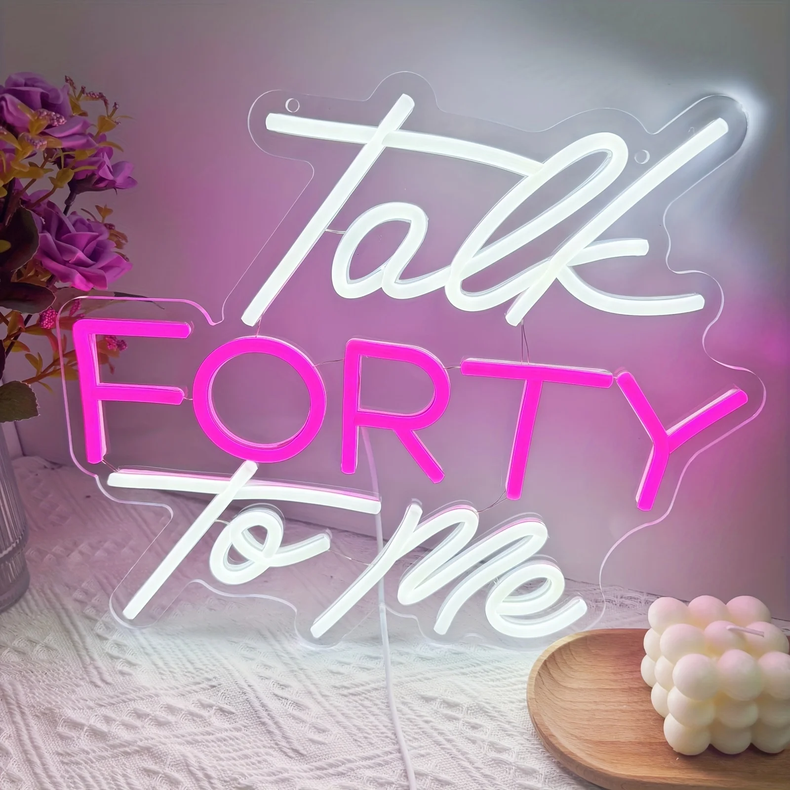 Neon Sign Party - Letreiro Neon 'Talk Forty To Me'