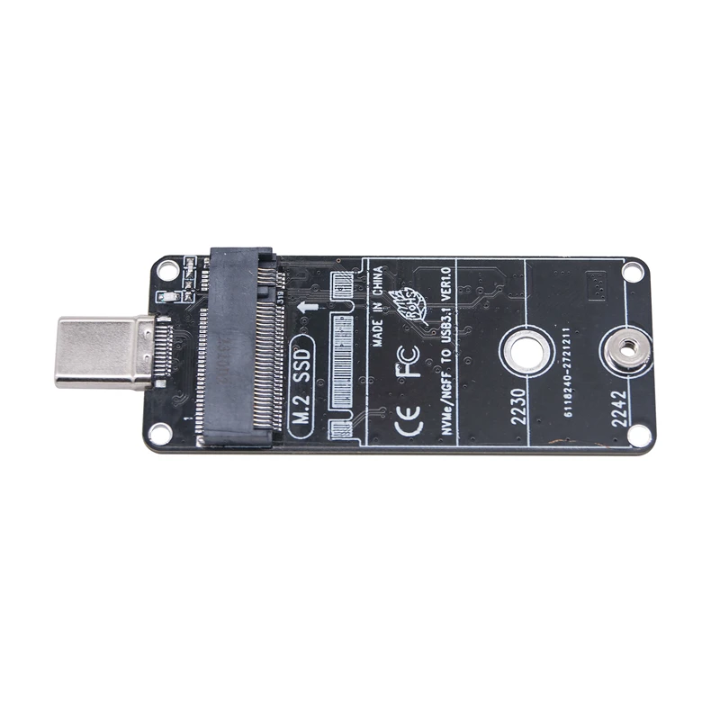 USB 3.2 GEN2 USB-A / Type C Riser M.2 SSD Adapter B+M/M Key for M2 SATA Protocol SSD NVME SSD Dual Protocol RTL9210B Chip 10Gbps