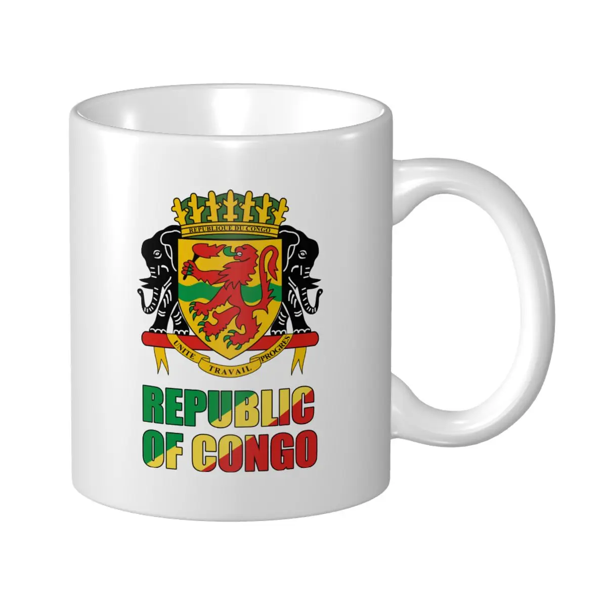 Mark Cup Mug Republic Of Congo Letter Flag Emblem Coffee Mugs Tea Milk Water Cup Travel Mugs For Office Home