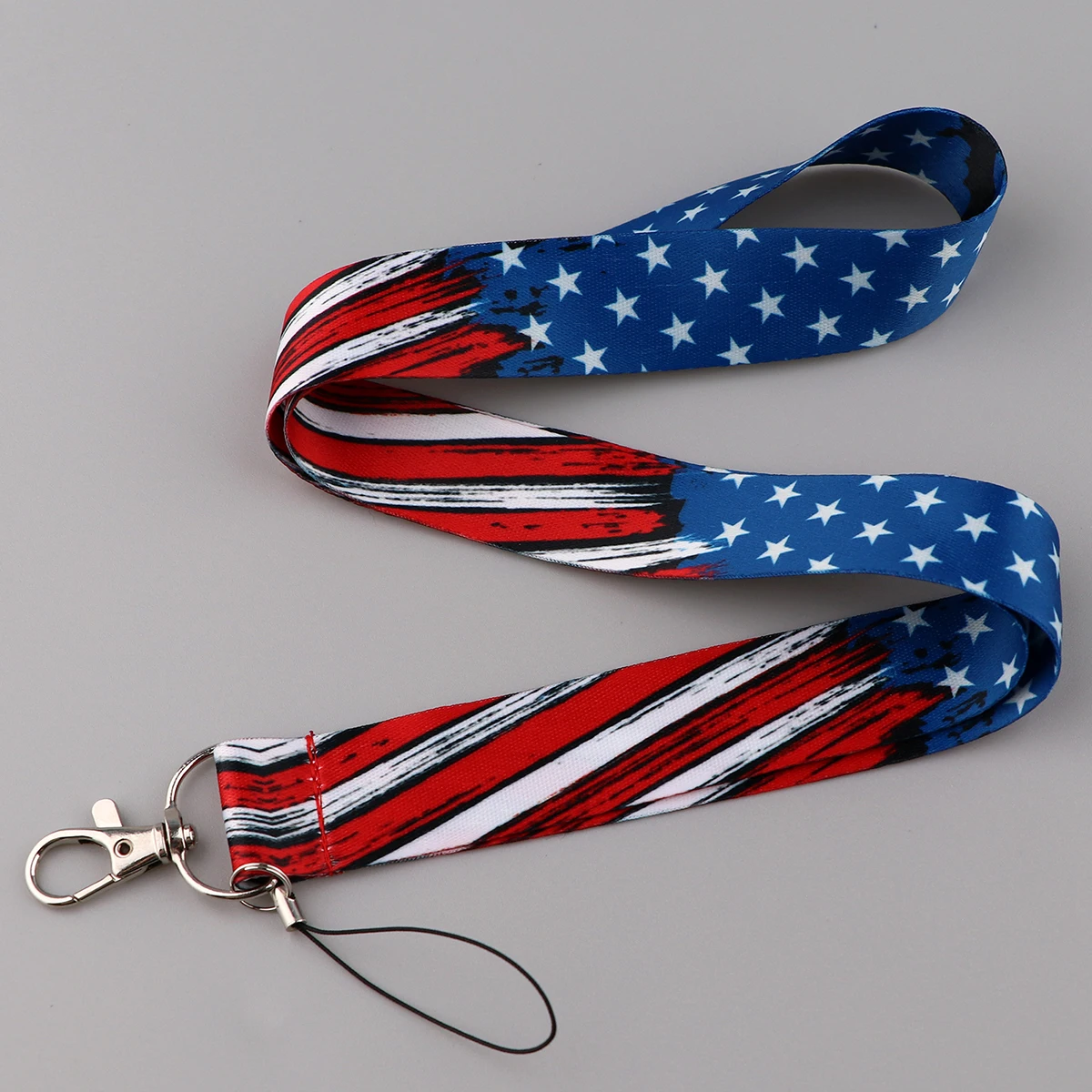 American Flag Phone Lanyard Strap Mobile Phone Hanging Rope Neck Strap for Key ID Card Cell Phone Accessories