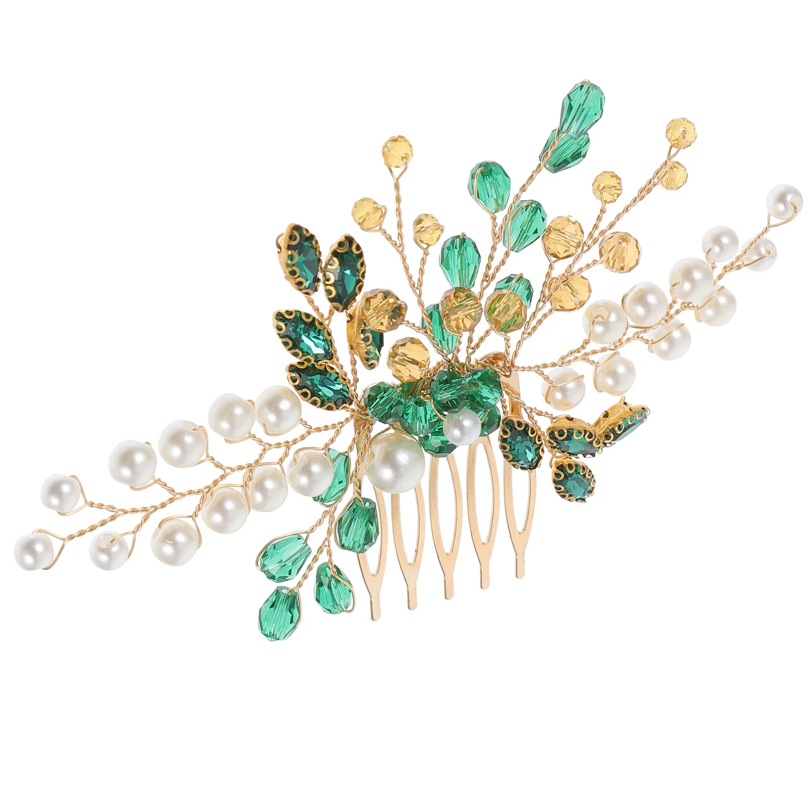 مشط شعر الزفاف الكريستالي المتلألئ بحجر الراين المزخرف لقطعة شعر الزفاف الأنيقة وإكسسوارات تصفيف الشعر الرسمية