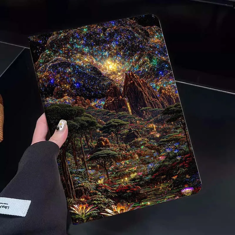 

Starry Forest Shine Glow Tablet Case For Huawei Honor MatePad MediaPad Air 5 6 7 11 V6 V7 V8 V9 X9 X8 T10 T10s C5e T5 Gift