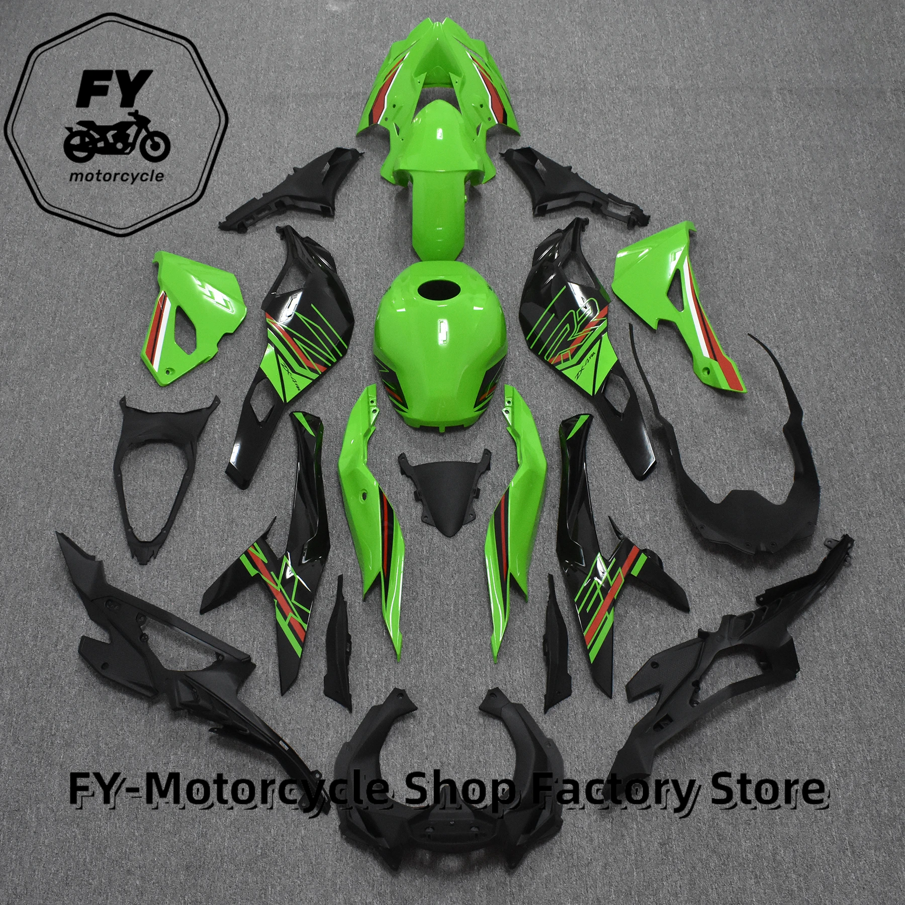 Fit for Kawasaki Ninja ZX-4R ZX-4RR ZX-25R Body Fairing 2019-2023 Left and Right Side Panels Fit for Kawasaki Green fairing