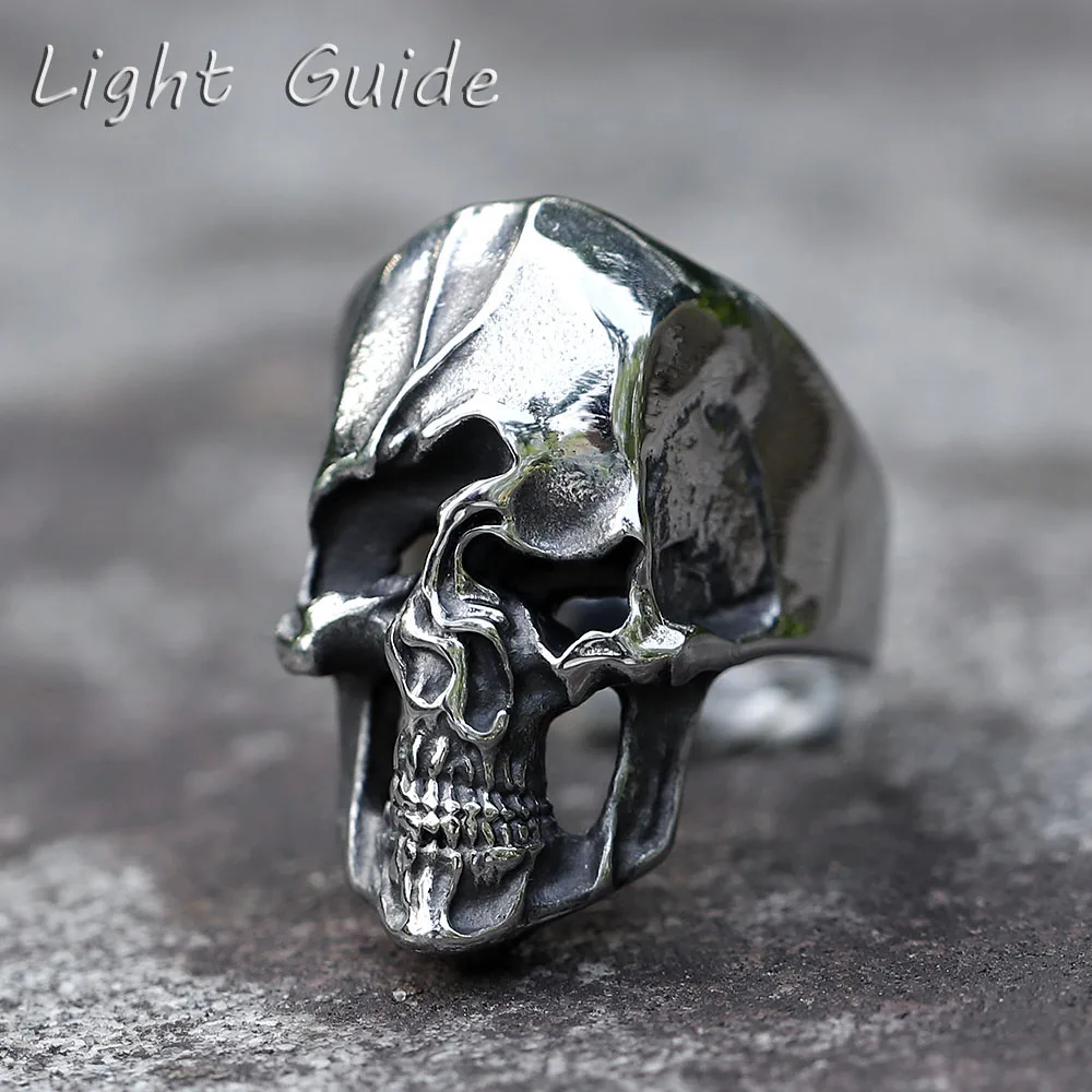 

2022 NEW Men's 316L stainless-steel rings Classic Mysterious Portrait Retro Pattern Skull Rings Jewelry Gifts free shipping