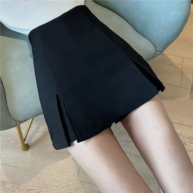 Elegant Fashion Harajuku Slim Fit Female Clothes Loose Casual All Match Trousers Solid High Waist Korean Version Skirts Pants