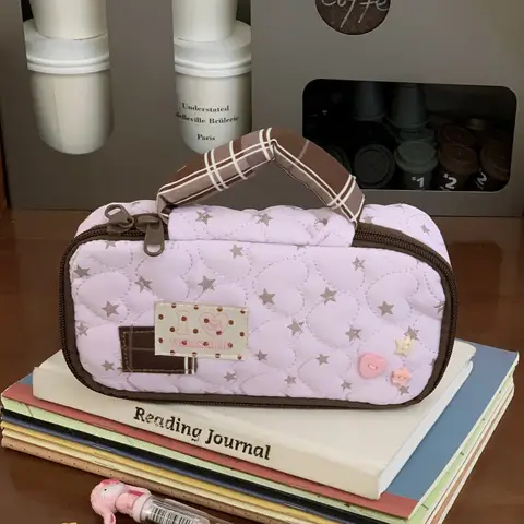 Heart Shaped Handle Pencil Case Cute Ins Style Primary School Student Pencil Bag Pencil Box