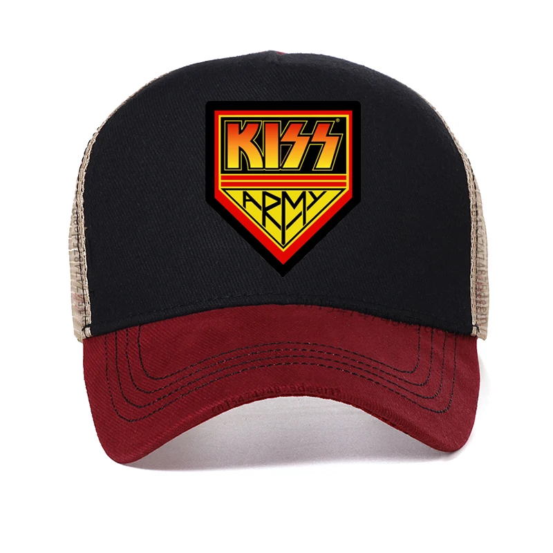 Rock Band Kiss hat Men Women Fashion Cotton baseball cap Summer Trend Cap New Youth Joker Mesh Breathable Trucker Hat