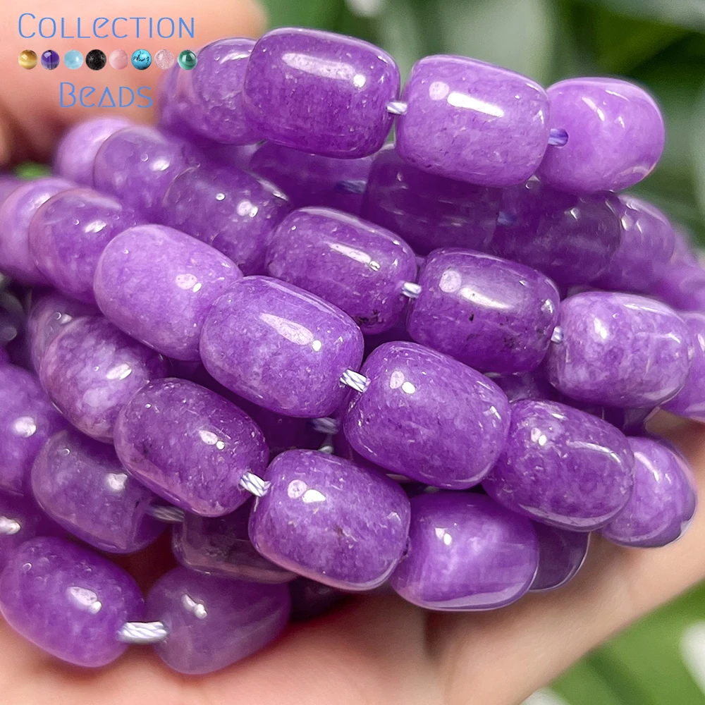 

8x12mm Natural Amethyst Bucket Shape Loose Spacer Beads For Jewelry Making DIY Bracelets Necklace Accessories 15inches