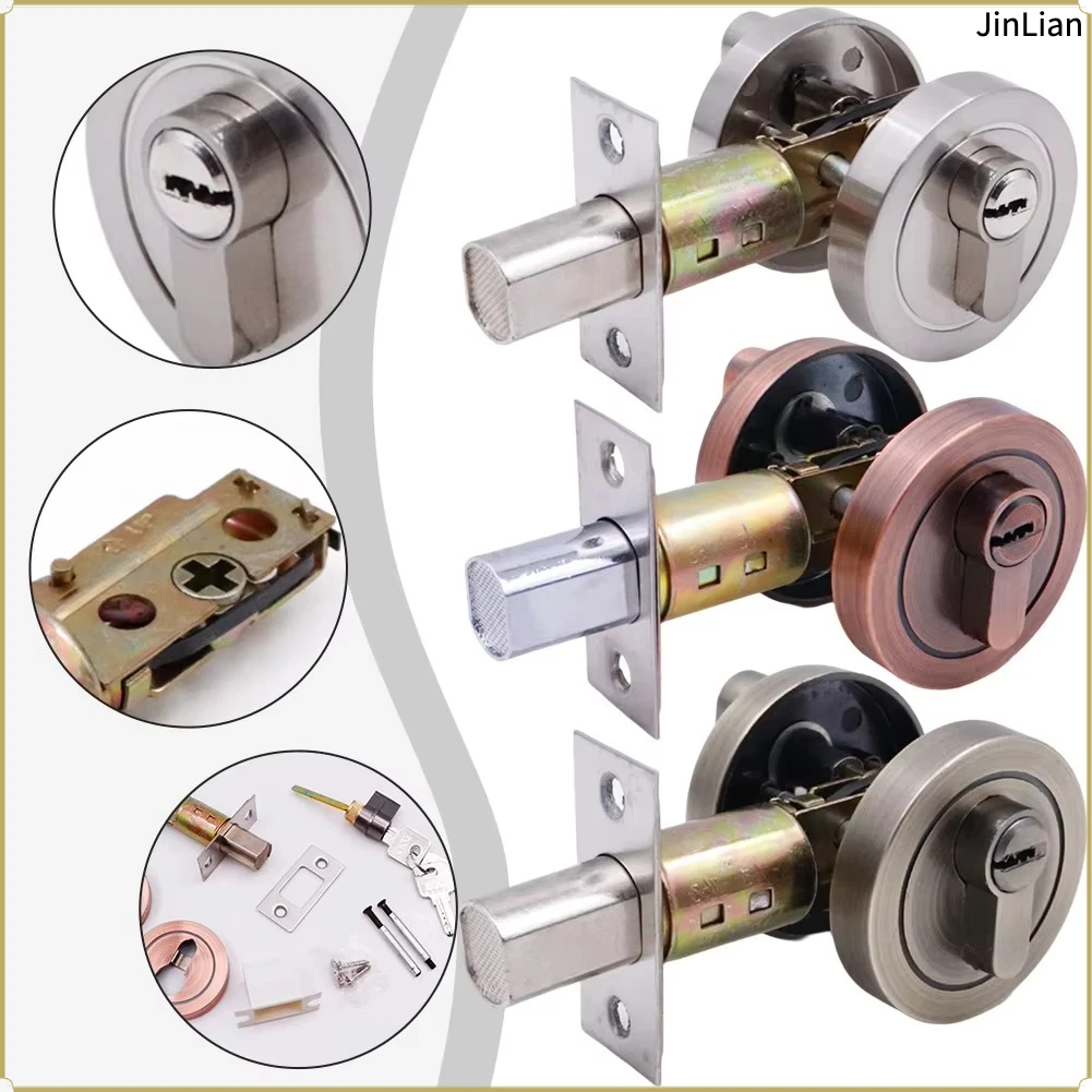 Indoor Door Lock Concealed Lock Anti-theft Solid Lock Internal Rotary Button Simple Installation As Shown In The Picture