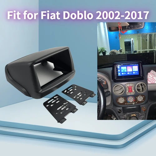 Autoradio navegación 2 Din 7 pulgadas Radio Fascia DVD reproductor de Audio Panel marco apto para Fiat Doblo 2002-2017