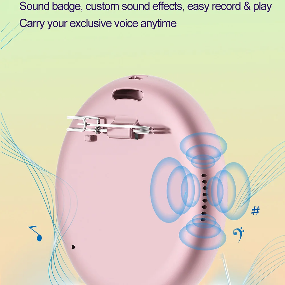 Electronic Badge 1.7 Inch HD Display Screen Bluetooth GIF Video Playback Touch Screen LED Audible Video Play Dynamic Smart Badge